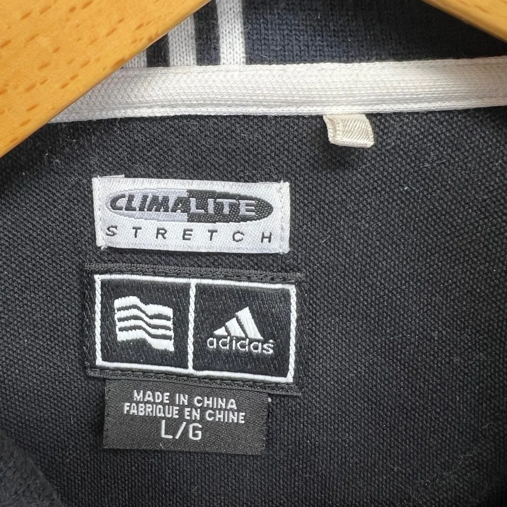 Adidas ClimaLite Stretch Long Sleeve Black Bristol Motor Speedway Polo‎ Mens L